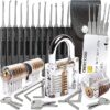 30-Teiliges Lockpicking Set Mit 3 Transparenten Übungsschlössern + Dietrich